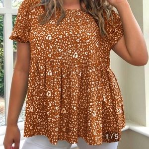 Plus Size Puff Sleeve Top